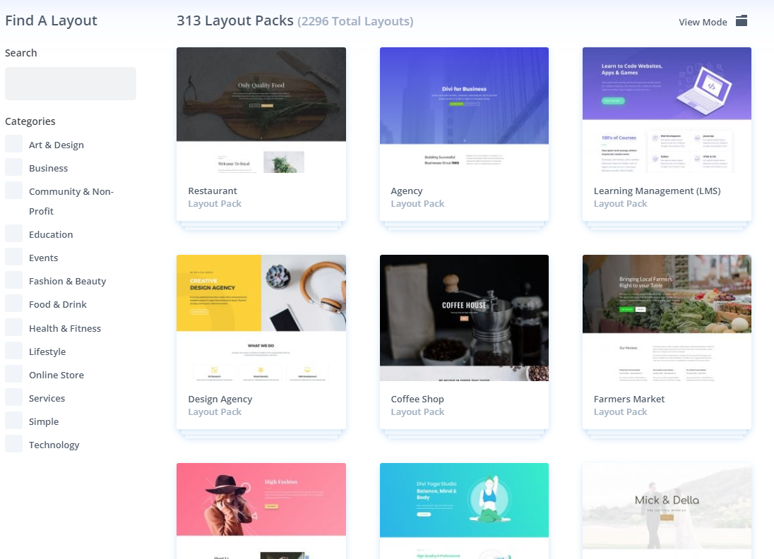 Divi templates