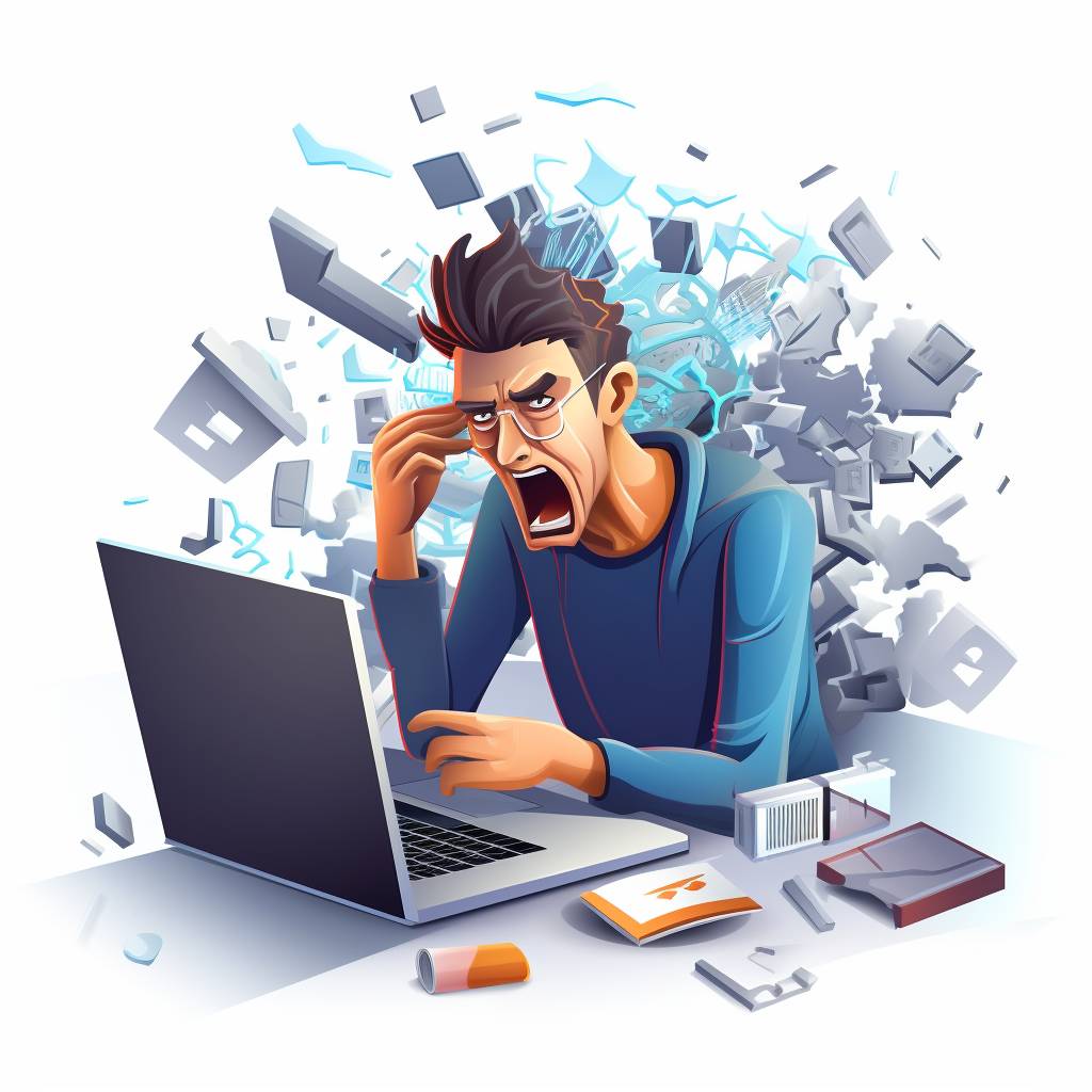 ScottV_Create_a_realistic_3D_vector_illustration_of_a_frustrated Frustrated Business Owner
